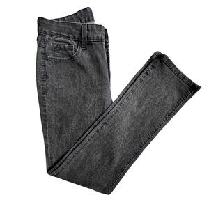✨Closet Refresh: NYDJ Women's Straight Leg Jeans - Charcoal Animal Print Size 8